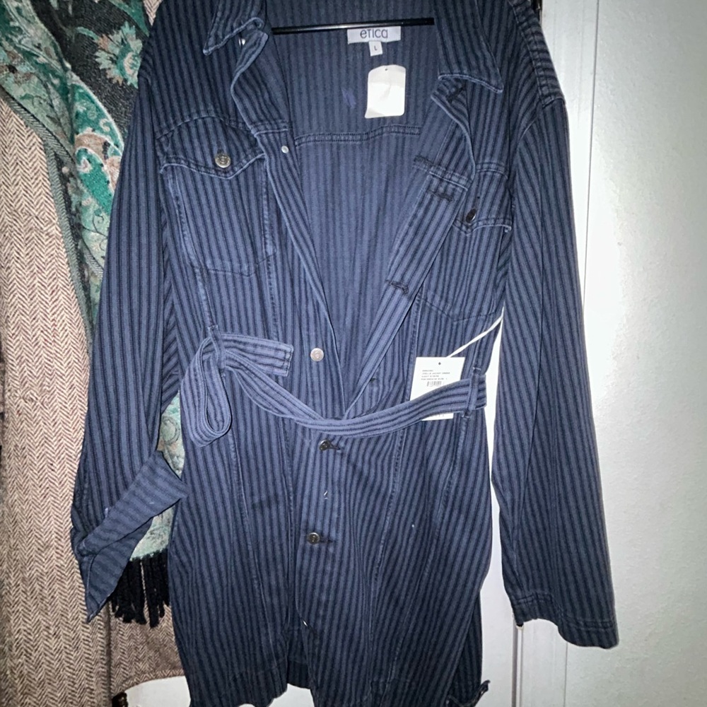 Etica Women's Navy Utility Wrap Dress